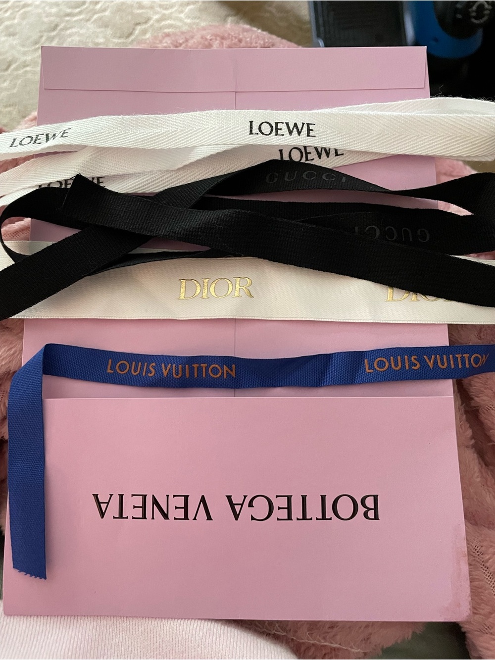 Luxury Branded Ribbon Bundle with Bottega bag -Loewe, Dior, Louis Vuitton, Gucci